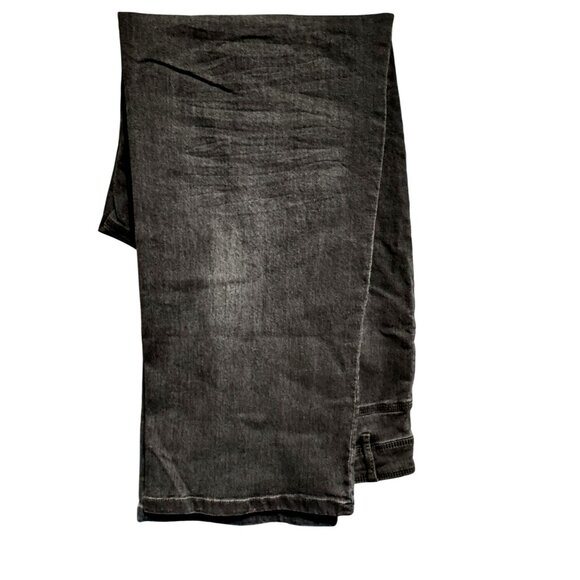 Womens Sz 22 PLUS Jeans Black Wash Boot Cut High Rise Classic 5 Pocket - Picture 2 of 7